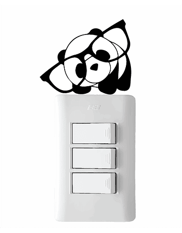 Adhesivo para Interruptor - Oso Panda