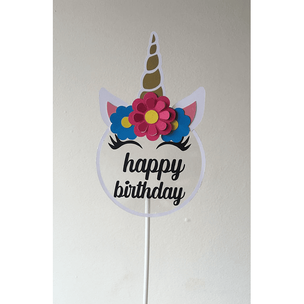 Topper para Torta - Unicornio  