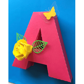 Letra A 3D personalizada