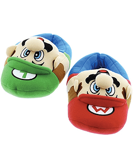 Pantuflas de Peluche Super Mario y Luigi