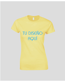 Camiseta Dama Amarillo Softstyle