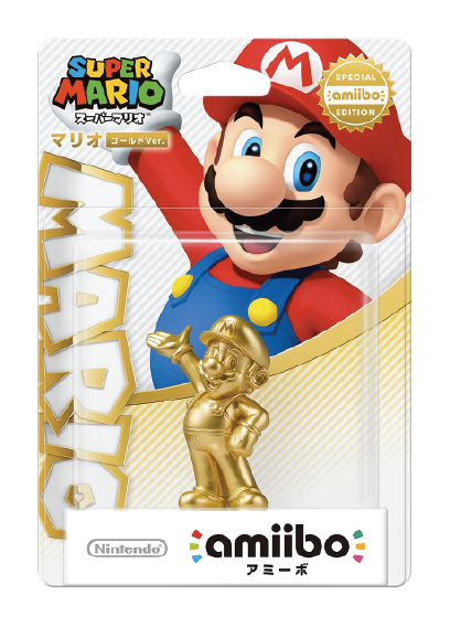 Figura Amiibo Colección Super Mario Mario Edición Dorado