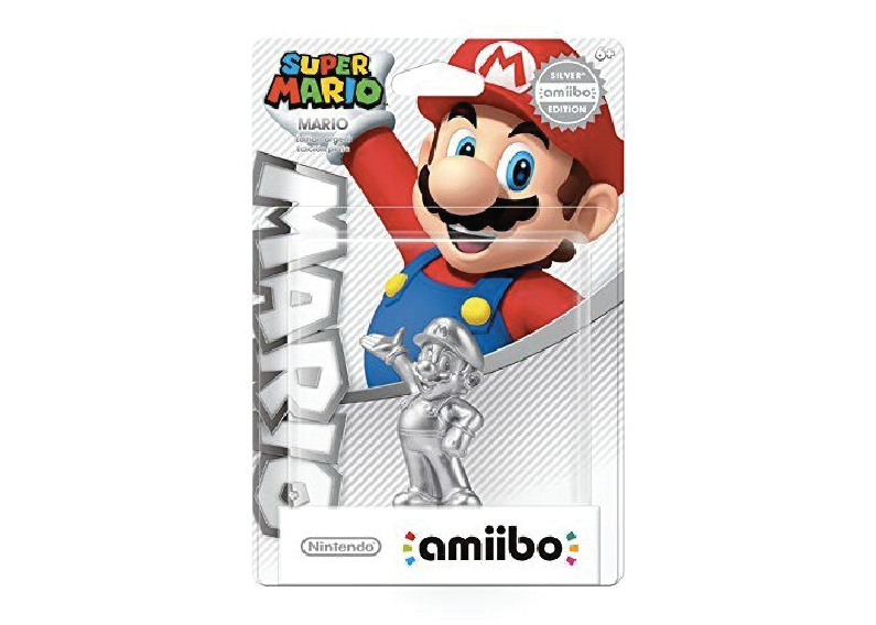Figura Amiibo Colección Super Mario Mario Edición Plateado