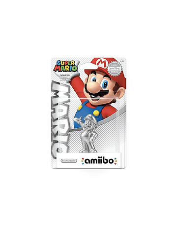 Figura Amiibo Colección Super Mario Mario Edición Plateado