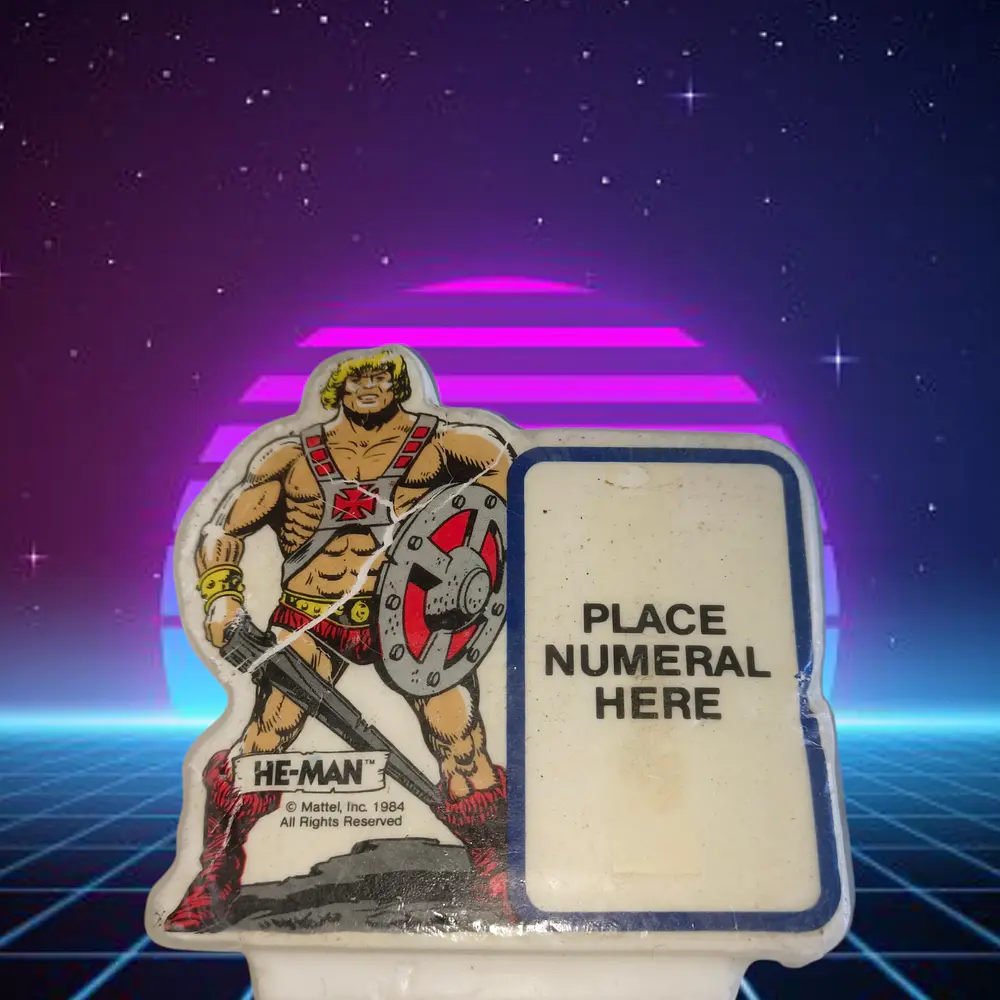 He-man Vela de cumpleaños Mattel 1984 