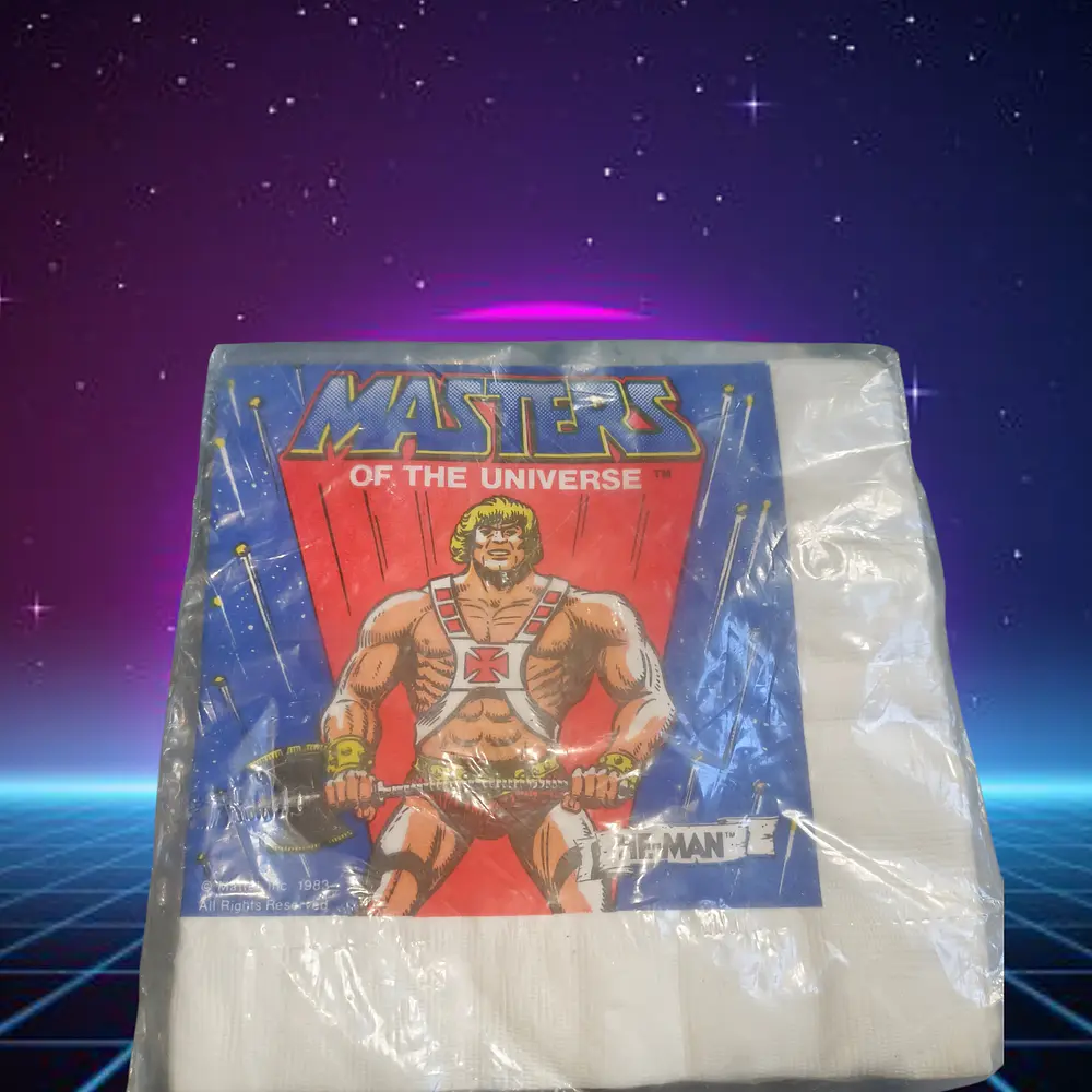 He-man Servilletas de cumpleaños Papel Nuevo sin uso Mattel 1983  1