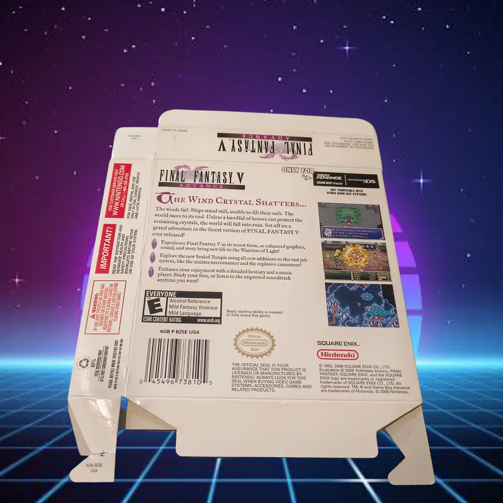 Final Fantasy V Gameboy Advance caja original  2