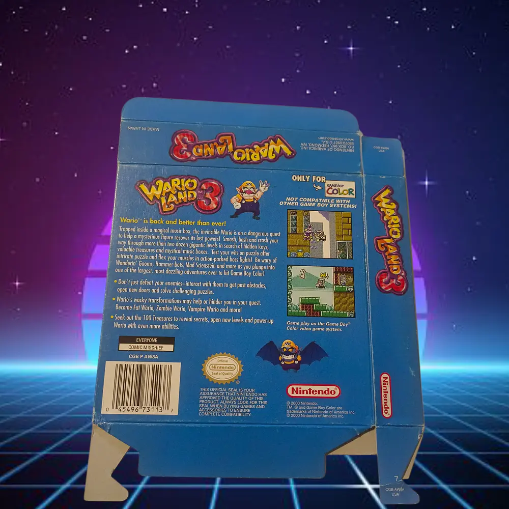 Warrio Land 3 Gameboy Color  Caja original   2