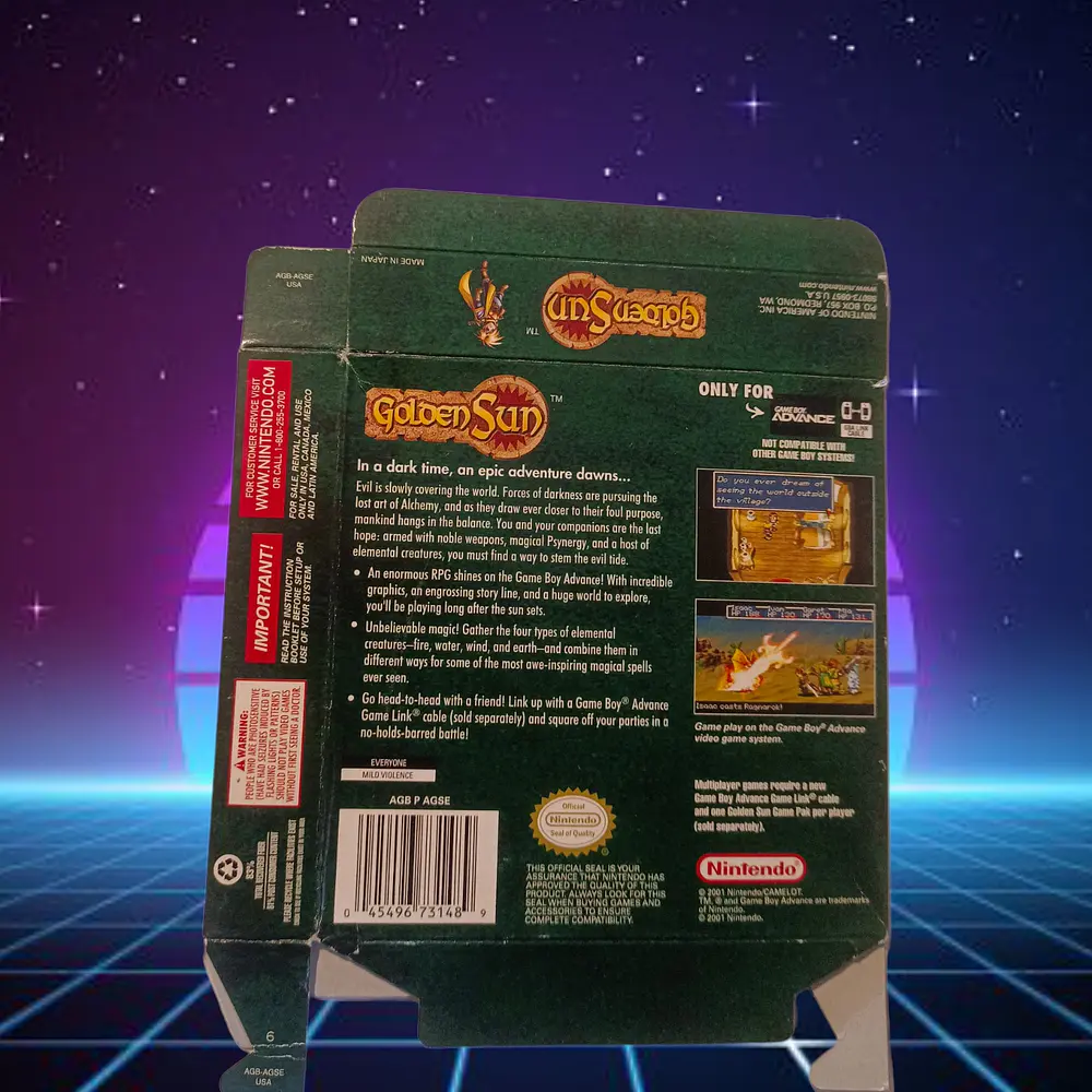 GoldenSun Gameboy Advance  Caja original  2