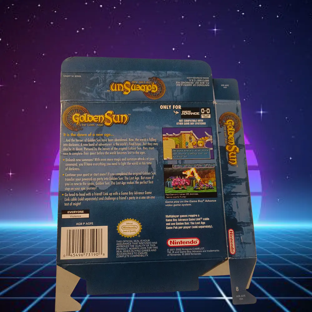 GoldenSun The Lost Age Gameboy Advance  Caja original  2