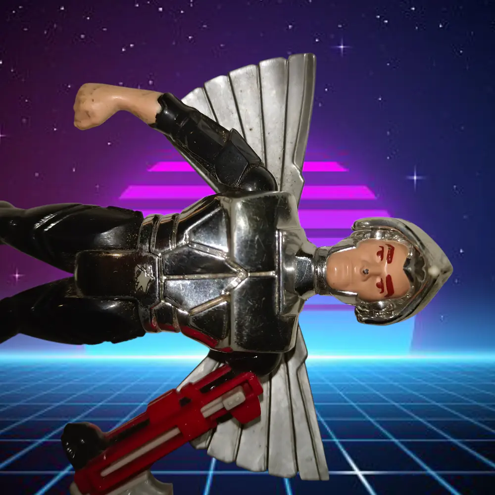 Silverhawks  Quicksilver Ultra sonico Original telepix 1988  Trae su aguila (tiene rota la cola) En muy buen estado  2