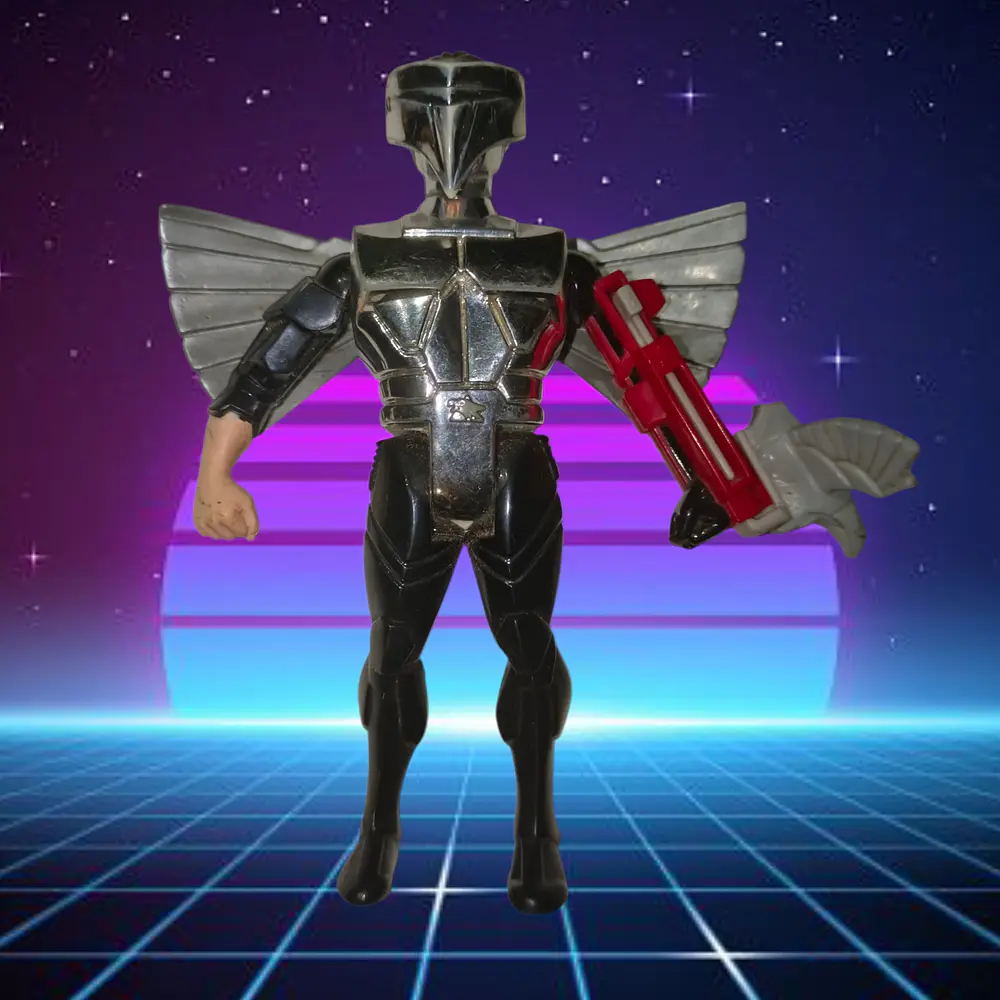 Silverhawks  Quicksilver Ultra sonico Original telepix 1988  Trae su aguila (tiene rota la cola) En muy buen estado  7