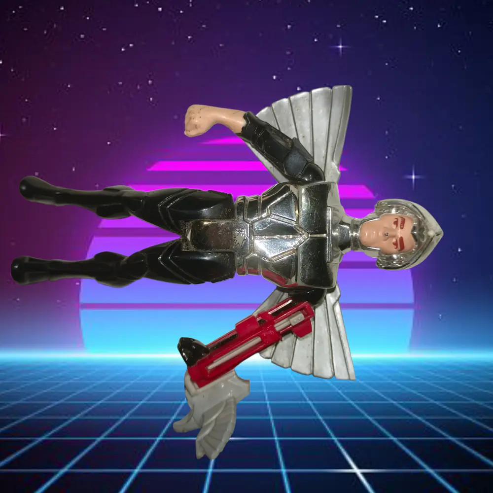 Silverhawks  Quicksilver Ultra sonico Original telepix 1988  Trae su aguila (tiene rota la cola) En muy buen estado  8