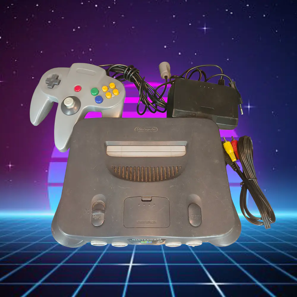 Nintendo 64 joystick, transformador y cable AV alternativos nuevos 2
