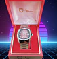 Reloj Jean Marttan acero esfera color rojo sandia Nuevo sin uso ochentero con su caja original. - Miniatura 1