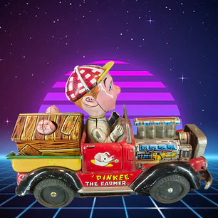 Pinkee the Farmer juguete japones enlatado