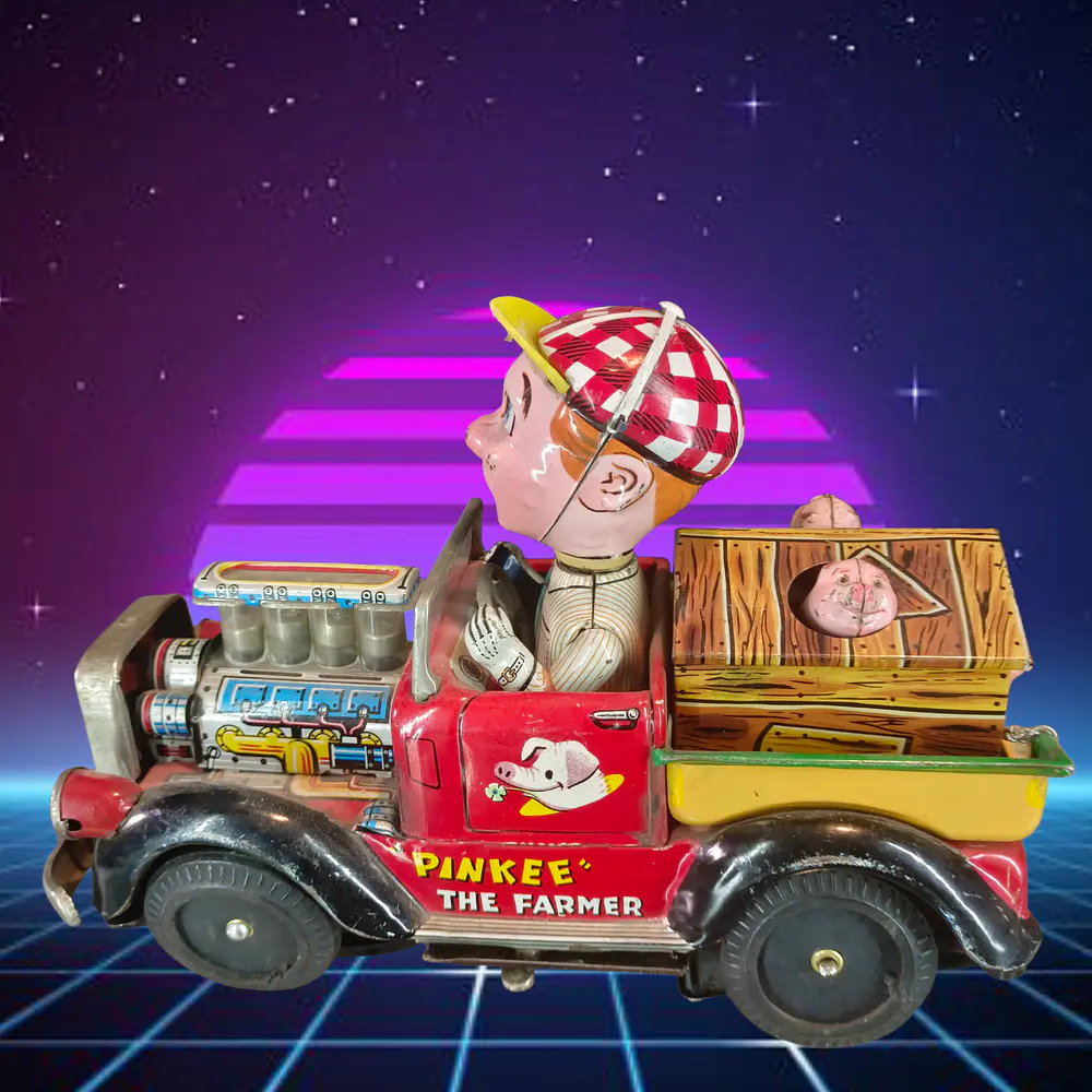 Pinkee the Farmer juguete japones enlatado 4