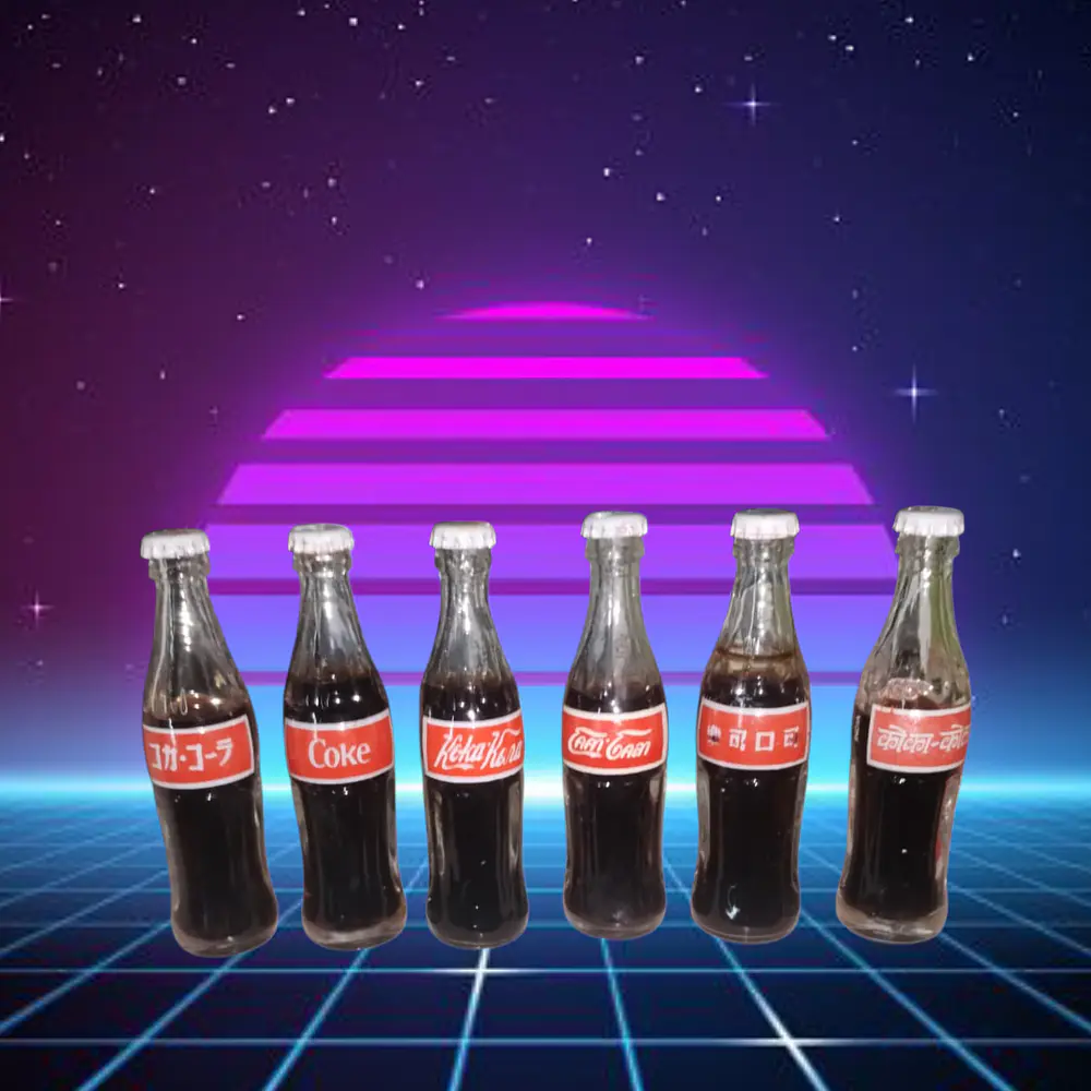 Minibotellas Coca-Cola noventeras coleccion de 6 paises 1