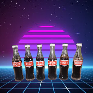 Minibotellas Coca-Cola noventeras coleccion de 6 paises
