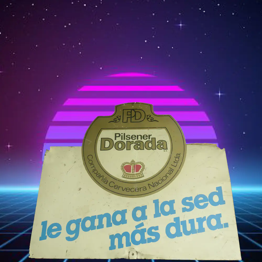 Pilsener Dorada cartel enlosado de los años 60 1