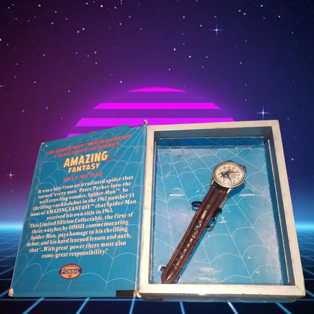 Reloj Fossil Spiderman 1994 con su caja original  3