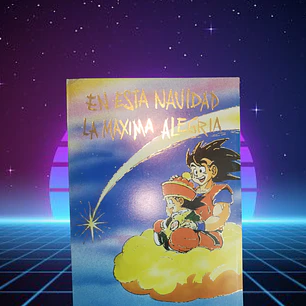 [3] Dragon Ball Z Tarjeta Navideña Original 1999 TOEI animation Hecha en chile