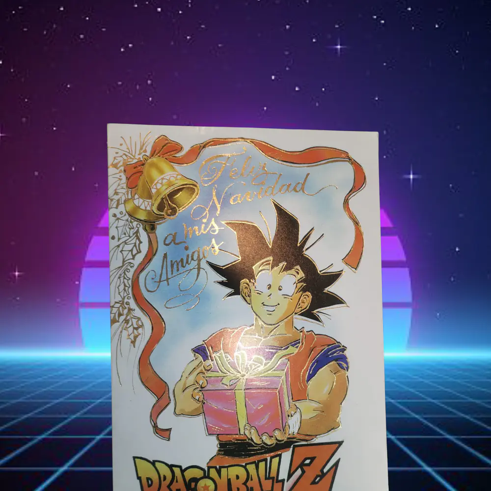 [7] Dragon Ball Z Tarjeta Navideña Original 1999 TOEI animation Hecha en chile 