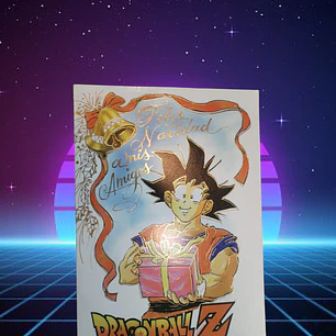 [7] Dragon Ball Z Tarjeta Navideña Original 1999 TOEI animation Hecha en chile 