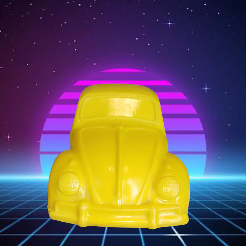 Volkswagen Beetle (escarabajo) plástico inflado brasileño amarillo  1