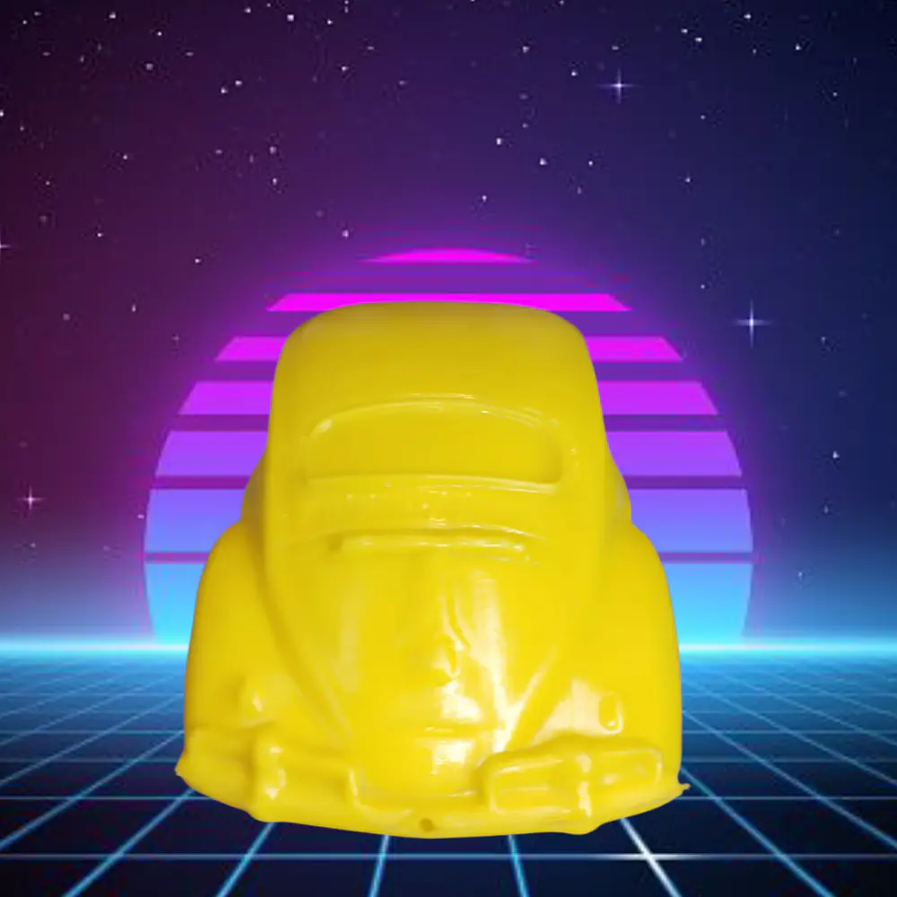 Volkswagen Beetle (escarabajo) plástico inflado brasileño amarillo  2