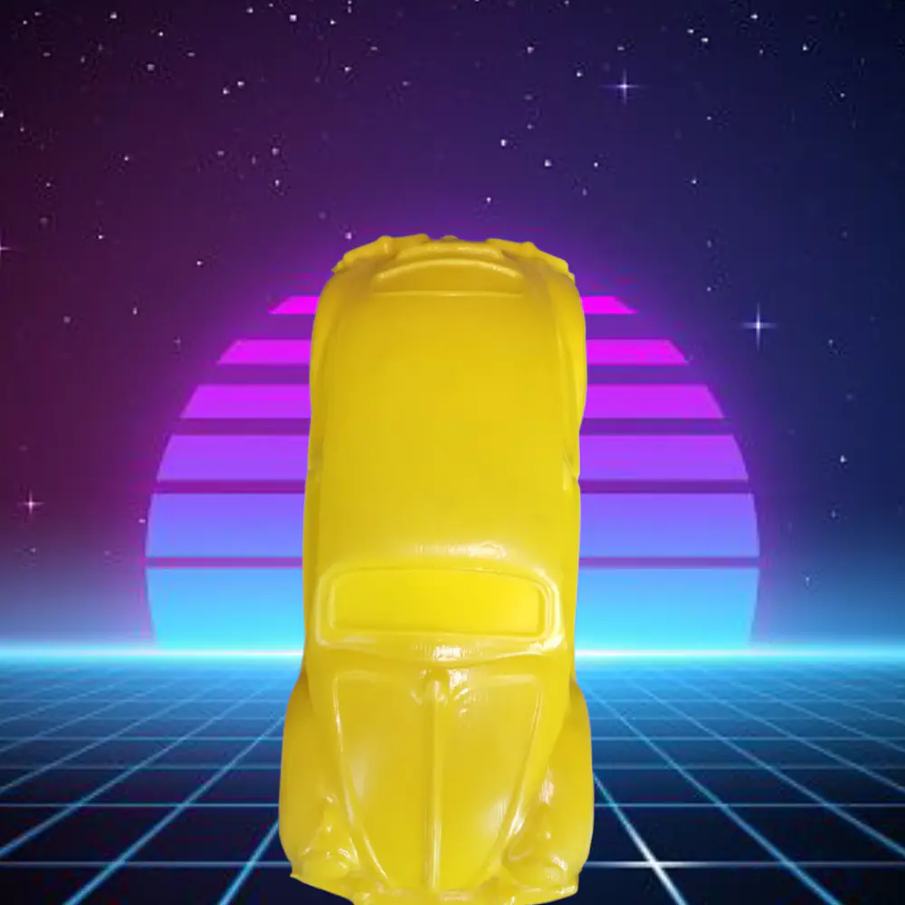 Volkswagen Beetle (escarabajo) plástico inflado brasileño amarillo  3