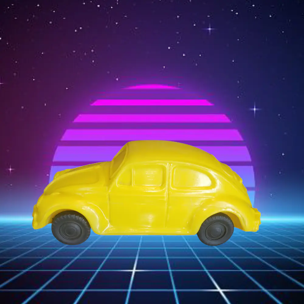 Volkswagen Beetle (escarabajo) plástico inflado brasileño amarillo  6