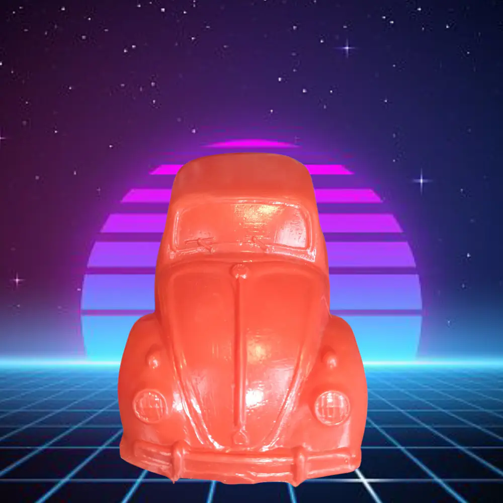 Volkswagen Beetle (escarabajo) Color rojo plástico inflado brasileño Ochentero 1