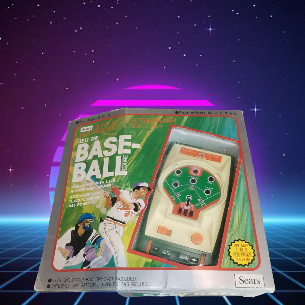 Baseball handheld Led Sears ochentero nuevo en su caja original  1
