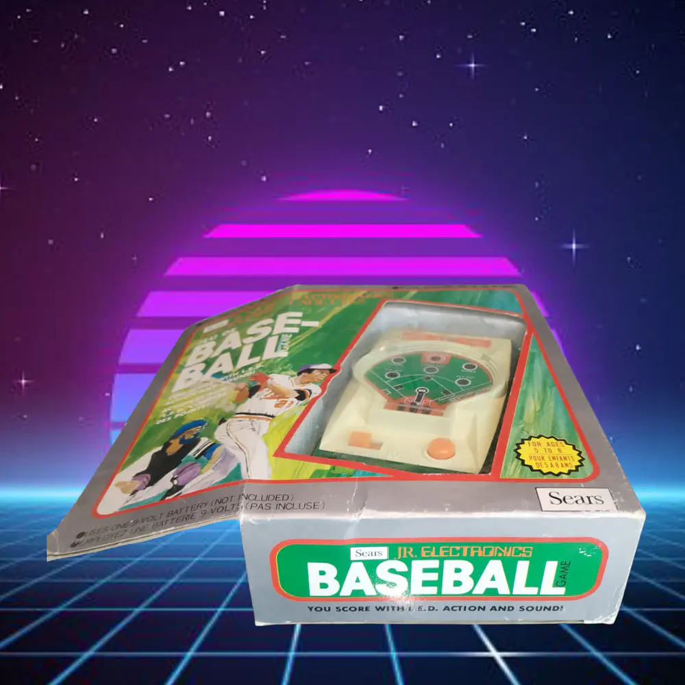 Baseball handheld Led Sears ochentero nuevo en su caja original  2