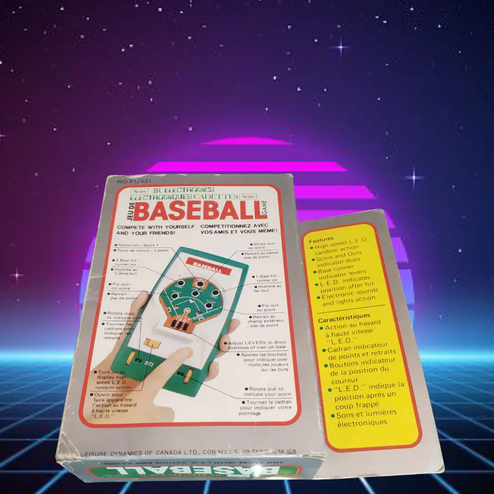 Baseball handheld Led Sears ochentero nuevo en su caja original  3