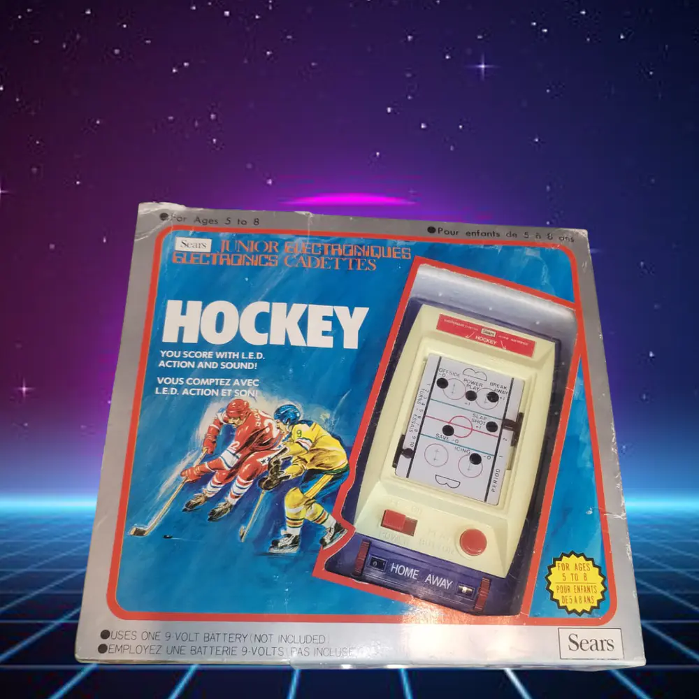 Hockey handheld Led Sears ochentero nuevo en su caja original  1