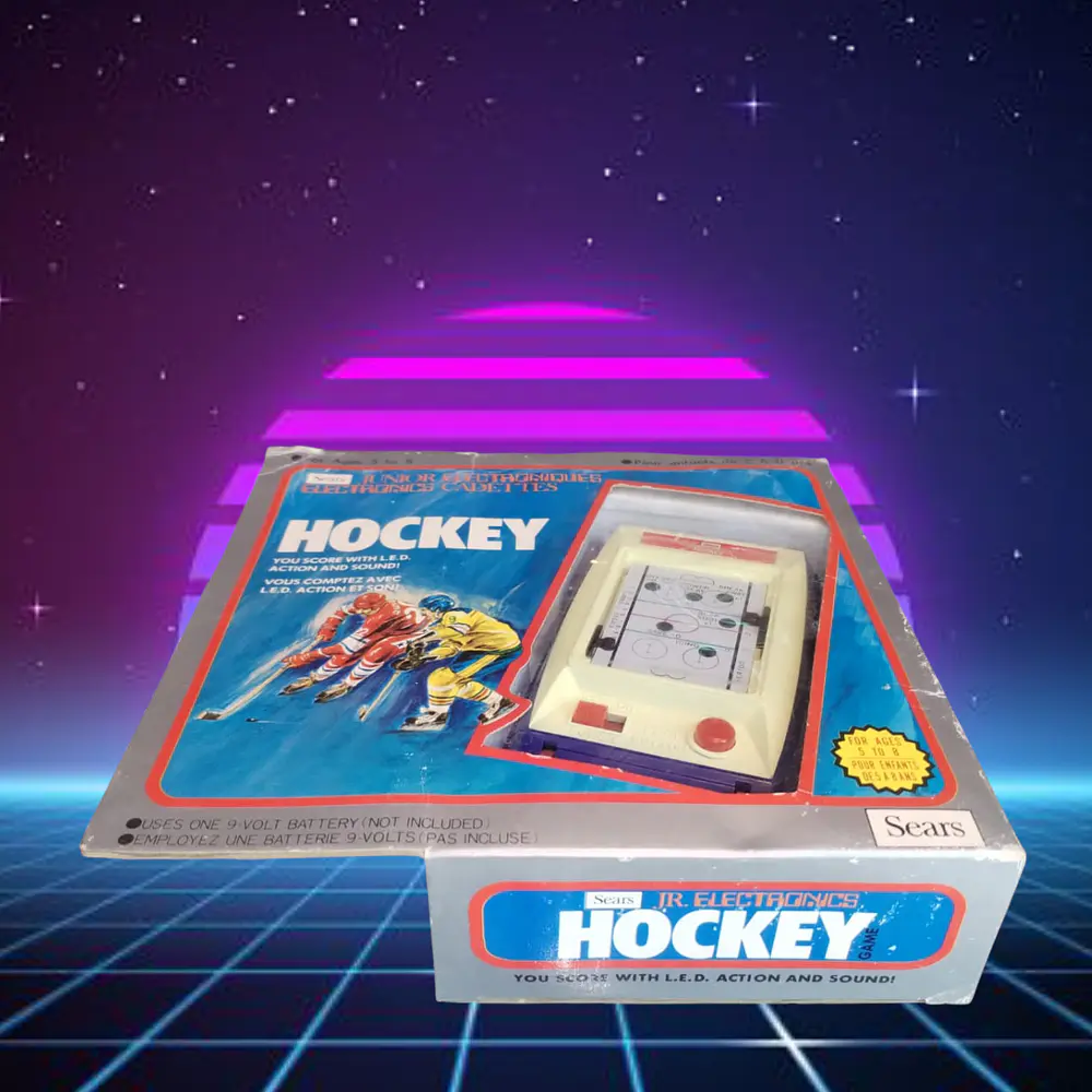 Hockey handheld Led Sears ochentero nuevo en su caja original  2