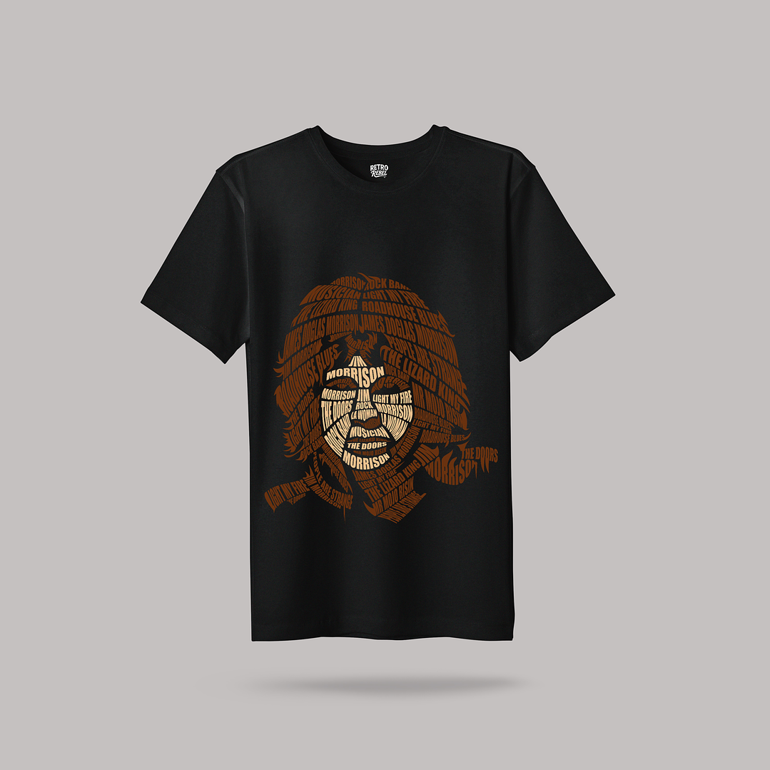 Polera Jim Morrison Caligrama 1