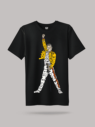 Polera Freddy Mercury Caligrama 