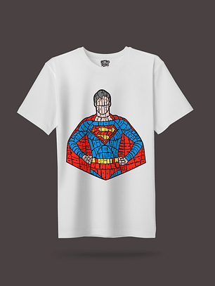 Polera Superman Caligrama