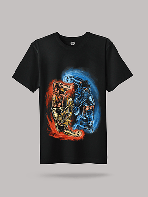 Polera Scorpion y Sub Zero