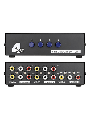 Switch Splitter Rca 4 Entradas 1 Salida 