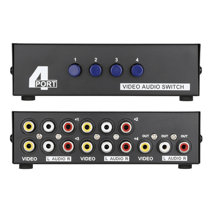 Switch Splitter Rca 4 Entradas 1 Salida  1