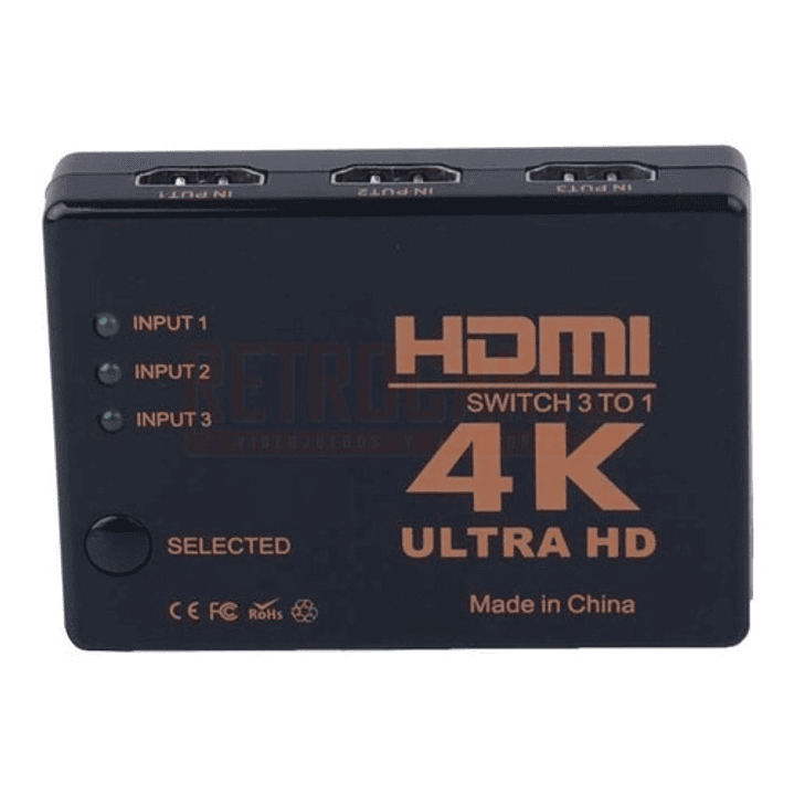 Splitter Hdmi 4k 3 Entradas A 1 Salida (sin Alimentación) 1
