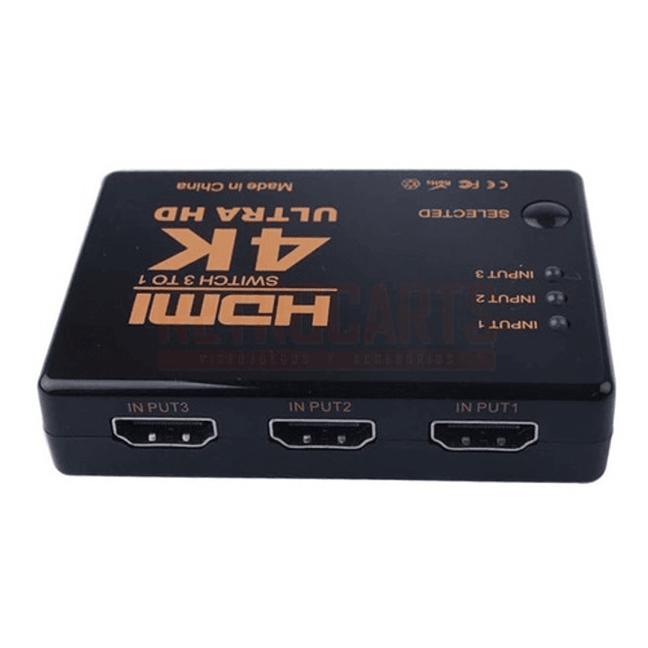 Splitter Hdmi 4k 3 Entradas A 1 Salida (sin Alimentación) 2