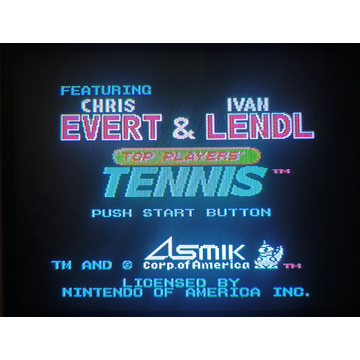 Chris Evert & Ivan Lendl In Top Players Tennis Nintendo Nes 3