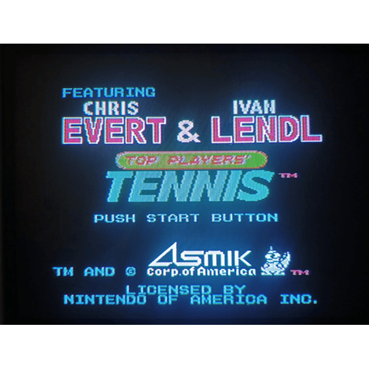 Chris Evert & Ivan Lendl In Top Players Tennis Nintendo Nes 3