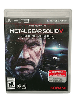 Meta Gear Solid V Ground Zeroes Playstation Ps3