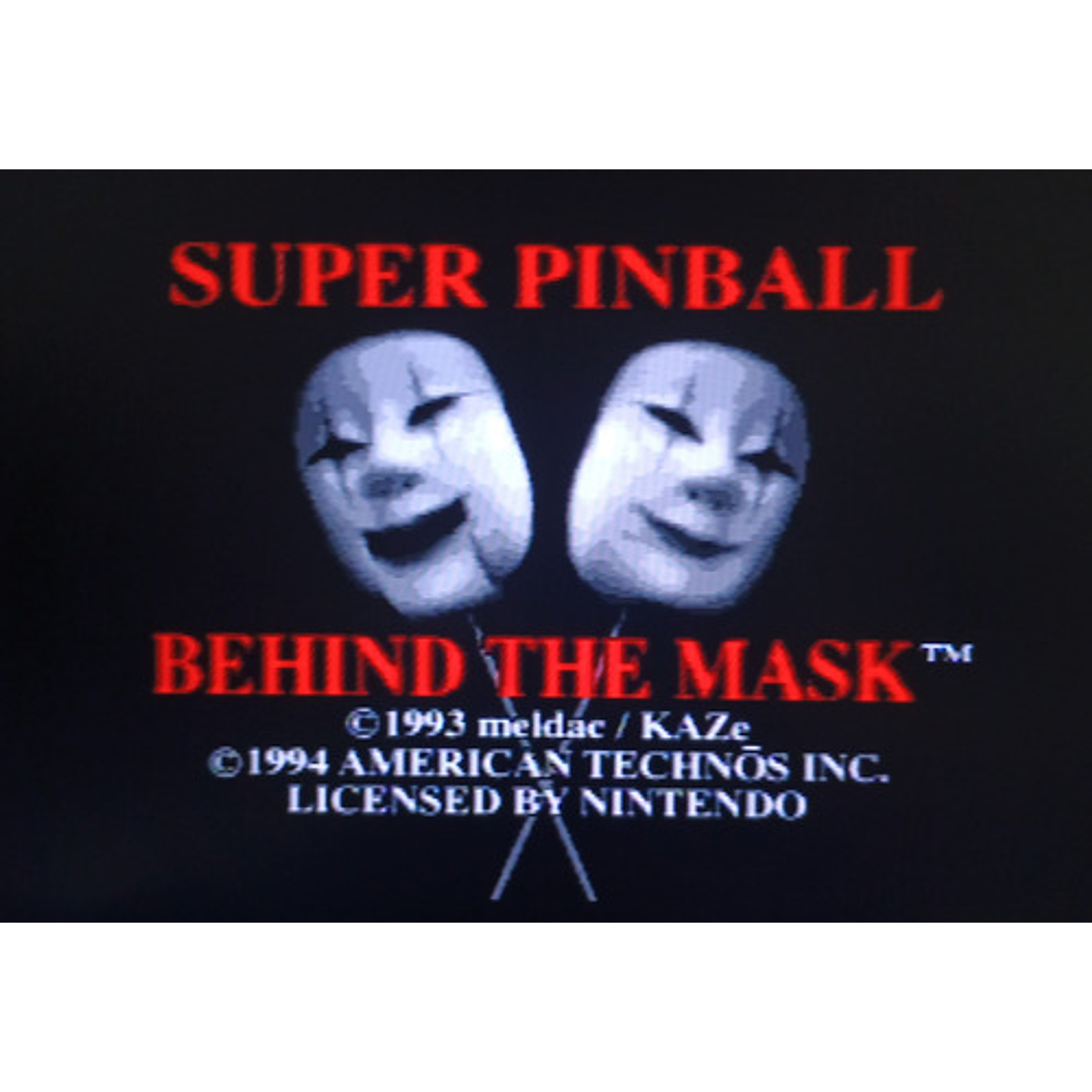 Super Pinball Behind The Mask Snes 3